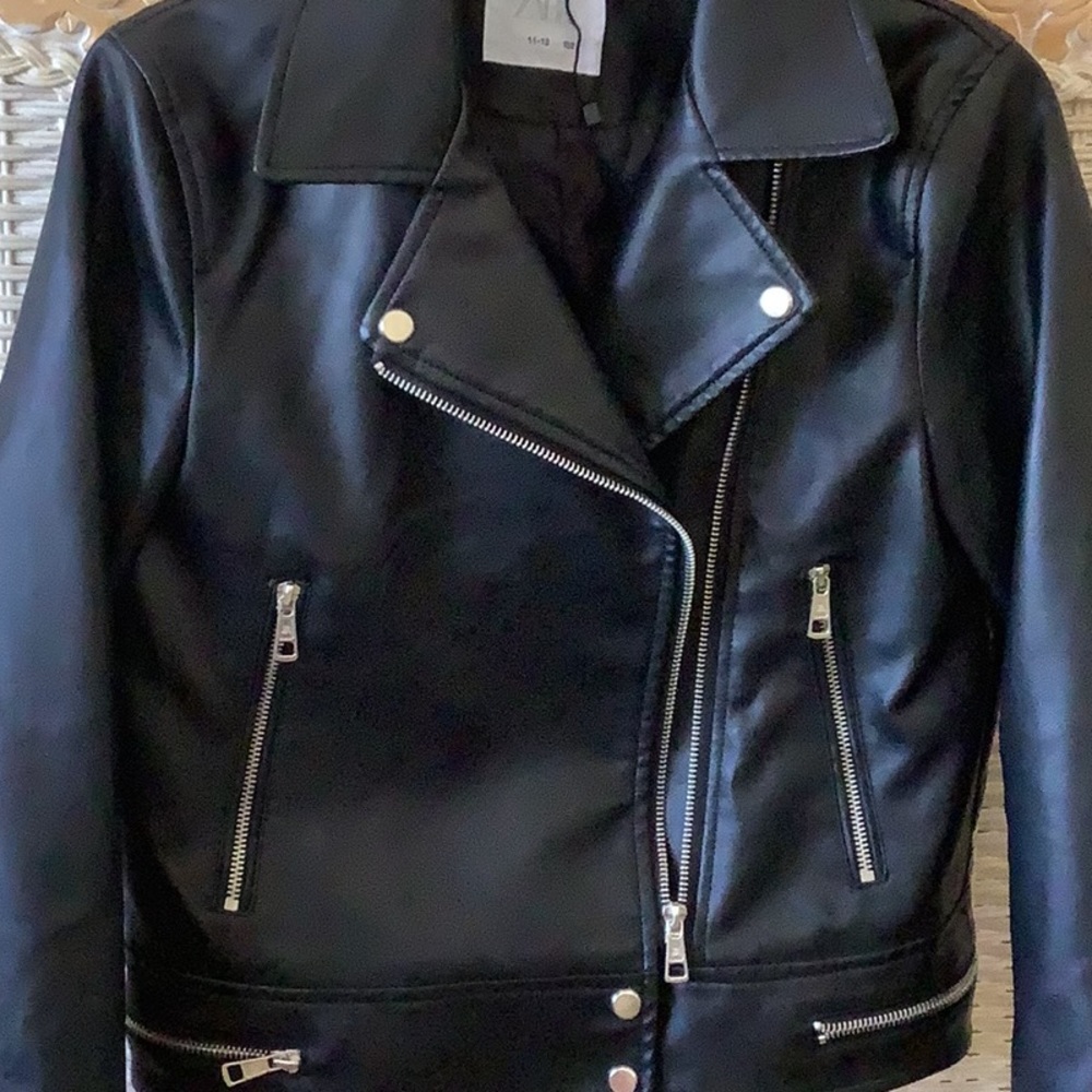 Adorable Kids NWOT 🖤🖤🖤Motto Jacket by Zara - Picture 8 of 11